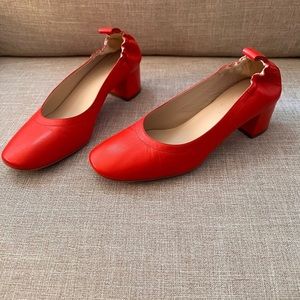Evetlane red leather pumps size 6